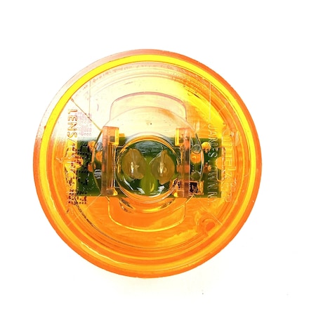 Truck-Lite Led, Yellow Round, 2 Diode, Marker Clearance Light, P3, Fit N Forget M/C, 12V 30250Y3